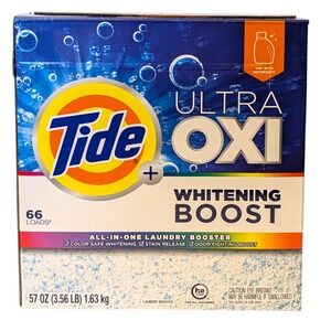 Tide Ultra Oxi Whitening Boost Laundry Booster Powder 57‎ oz 66 Loads